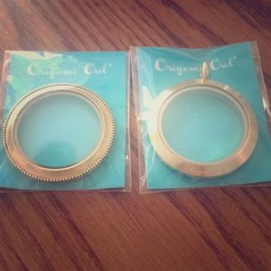 Large gold Origami Owl locket